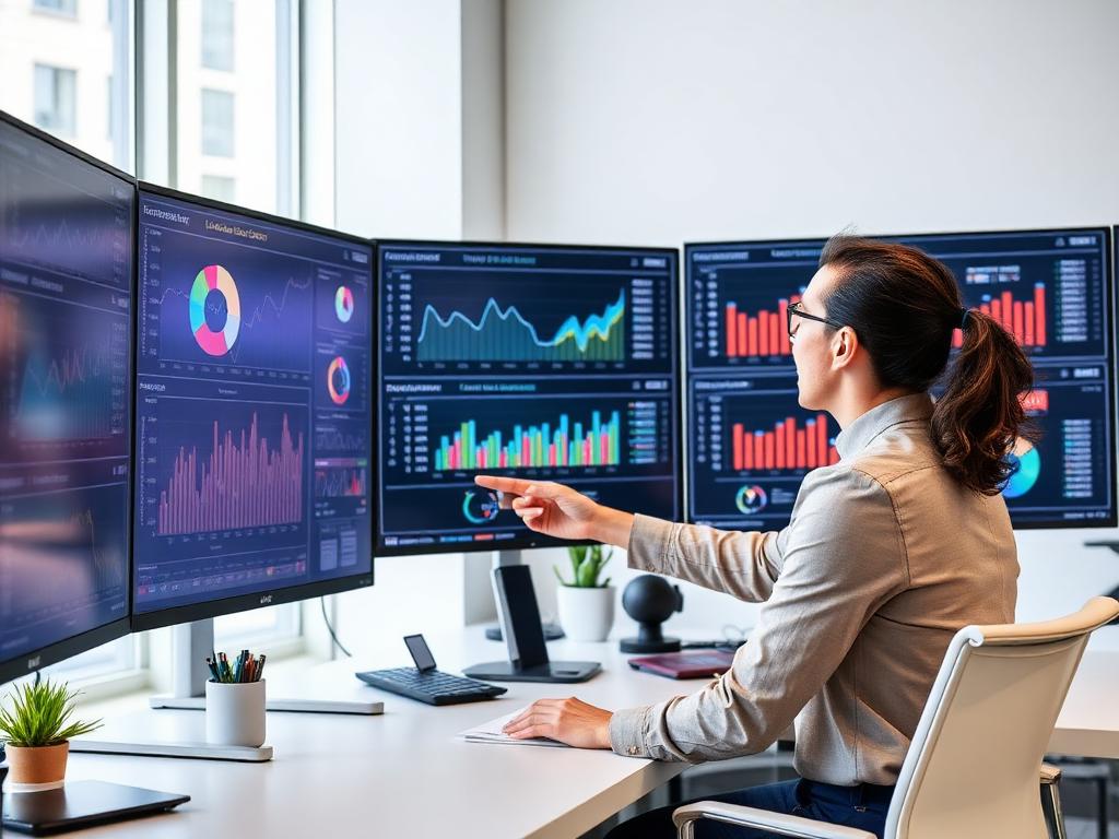 Payroll specialist reviewing multi-state payroll reports